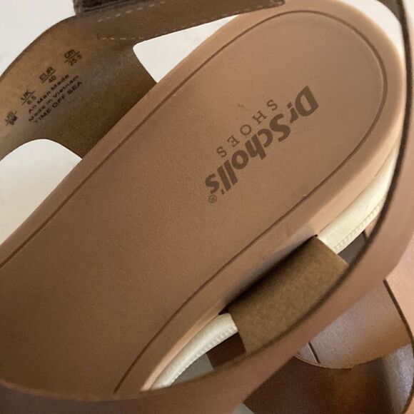 Dr. Scholl’s Faux Leather Tan Strappy Time Off Sea Velcro Closure Sandals 9M - Picture 4 of 8